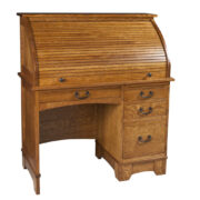 Single Pedestal Noble Mission Rolltop Desk - Image 2