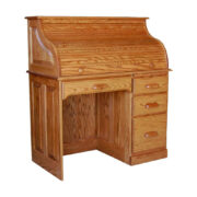 Traditional Single Pedestal Rolltop Desk - Image 2