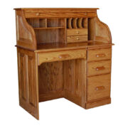 Traditional Single Pedestal Rolltop Desk