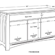 Boulder Creek Media Stand - 63"W - Image 2