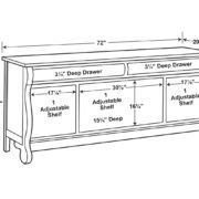 Old Classic Sleigh Media Stand - 72"W - Image 2