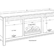 Houston Media Stand With Fireplace - Image 2