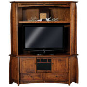 Boulder Creek Corner Media Console with Hutch