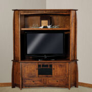 Boulder Creek Corner Media Console with Hutch - Image 2